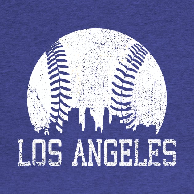 Vintage Los Angeles LA Skyline Baseball For Gameday by justiceberate